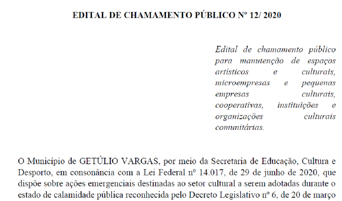 chamamento12 2020