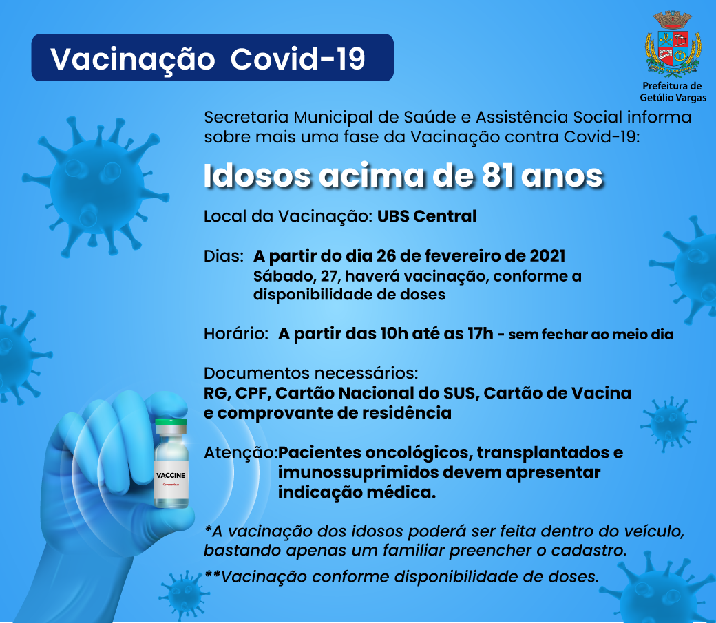 VAcinação acima 81 anos