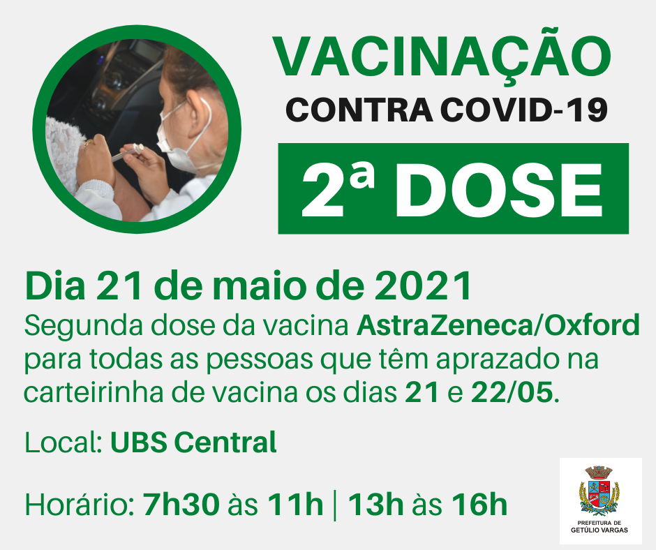 20 DE MAIO segunda dose