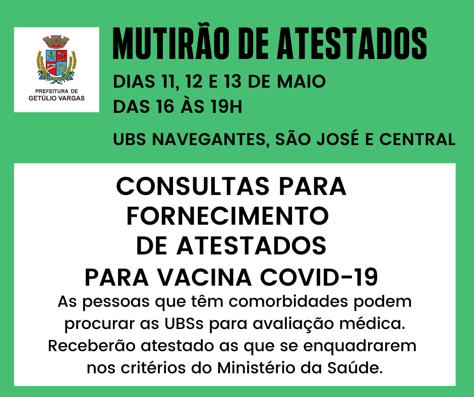 mUTRIÃO DE ATESTADOS
