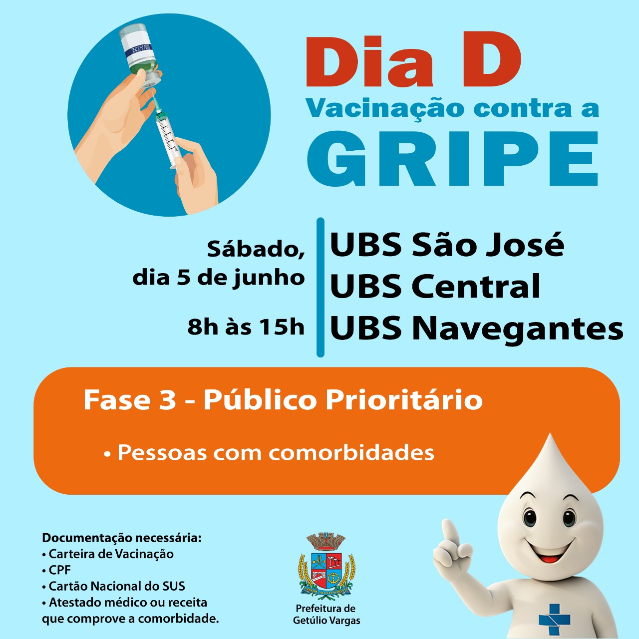 Dia D de Vacinação contra a Gripe - comorbidades
