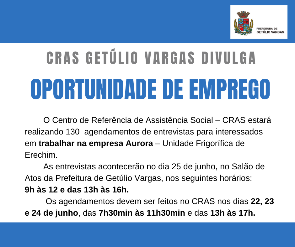 Oportunidade de emprego