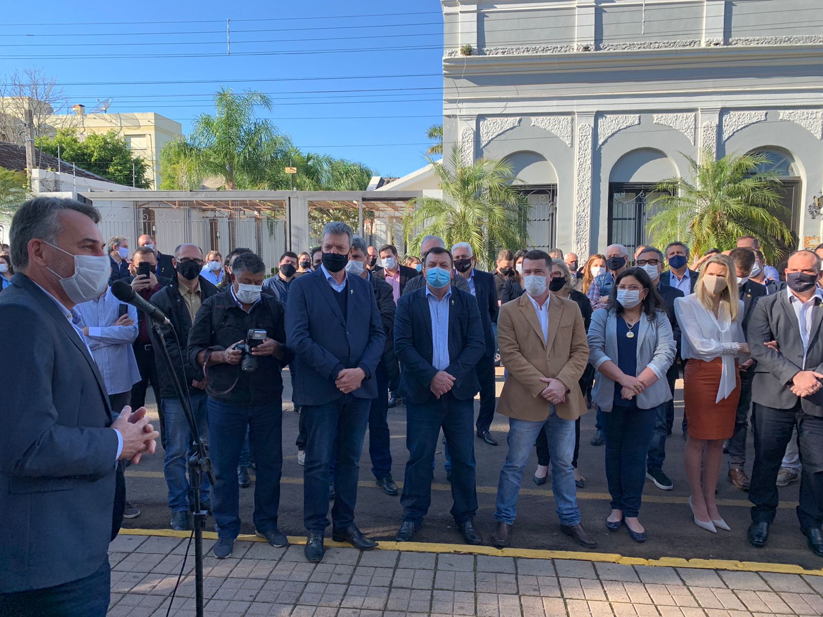 Prefeito Soligo durante seu discurso em São Borja (1)