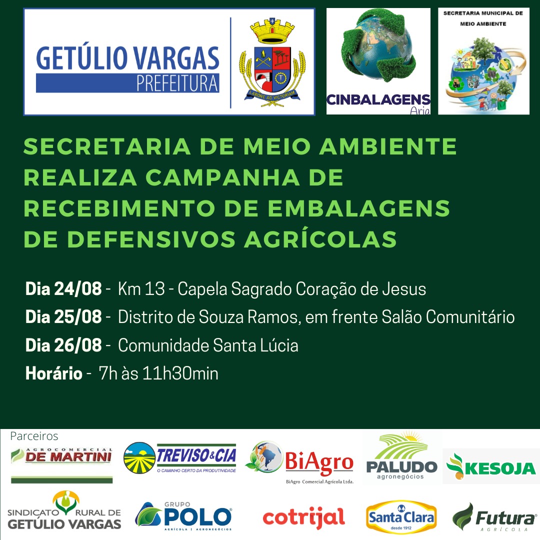 Campanha de recolhimento de Defensivos Agrícolas