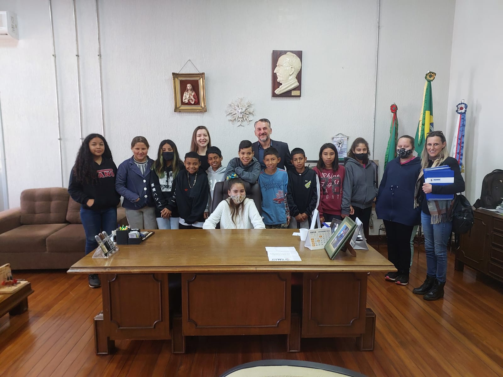 Com o prefeito Mauricio Soligo