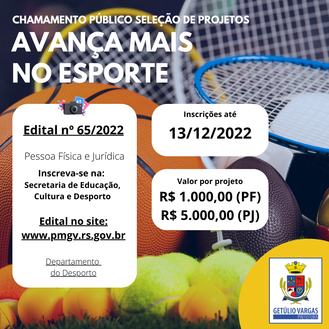 Chamamento Público para área do esporte