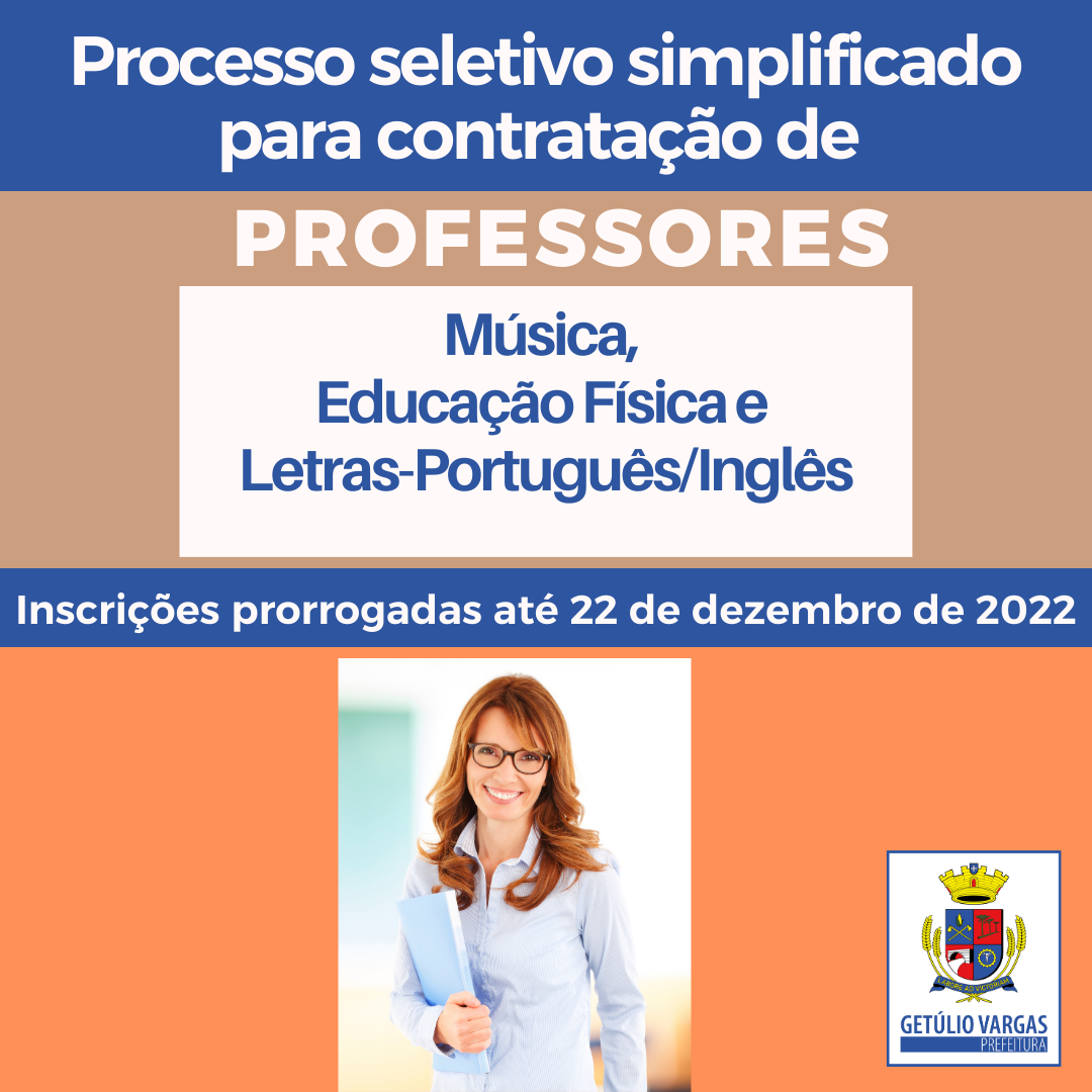 Post para instagram - Processo seletivo professores
