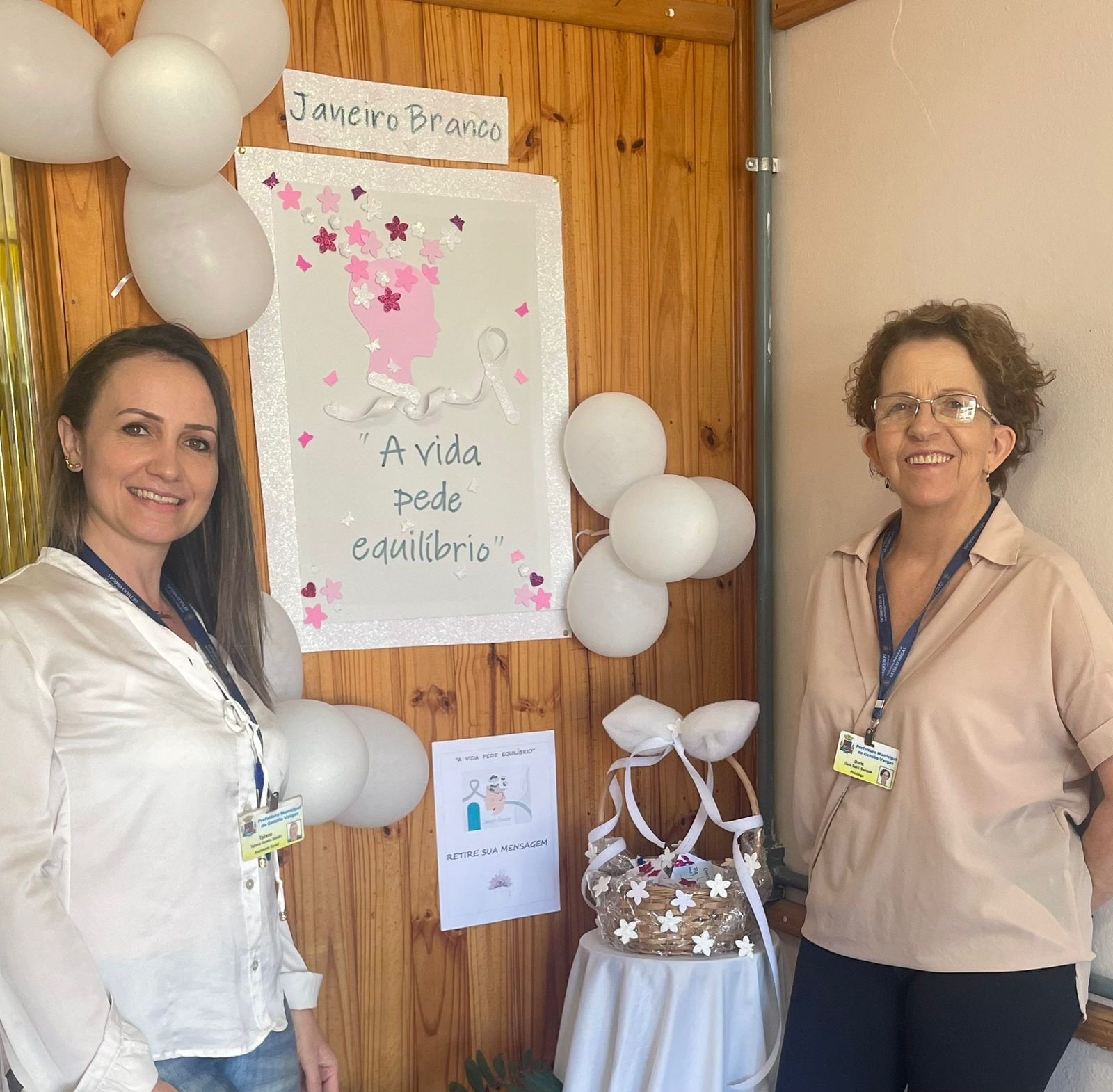 Assistente Social Tailane Sandri e a Psicóloga Dóris Blasczak