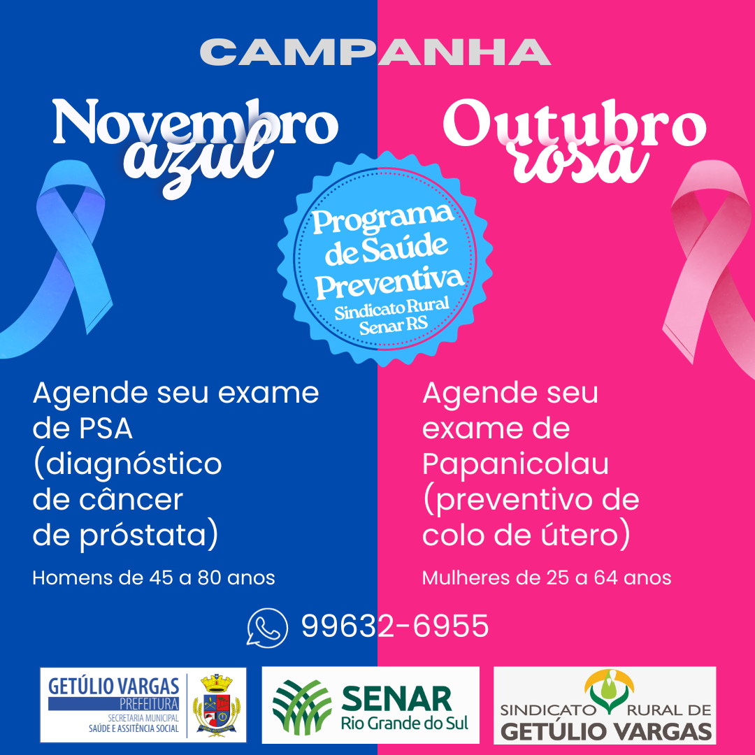Campanha Outubro Rosa e Novembro Azul -