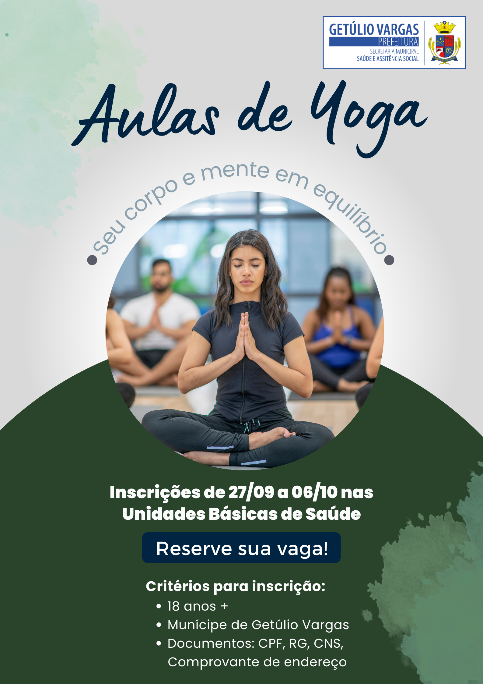 Inscrições Yoga