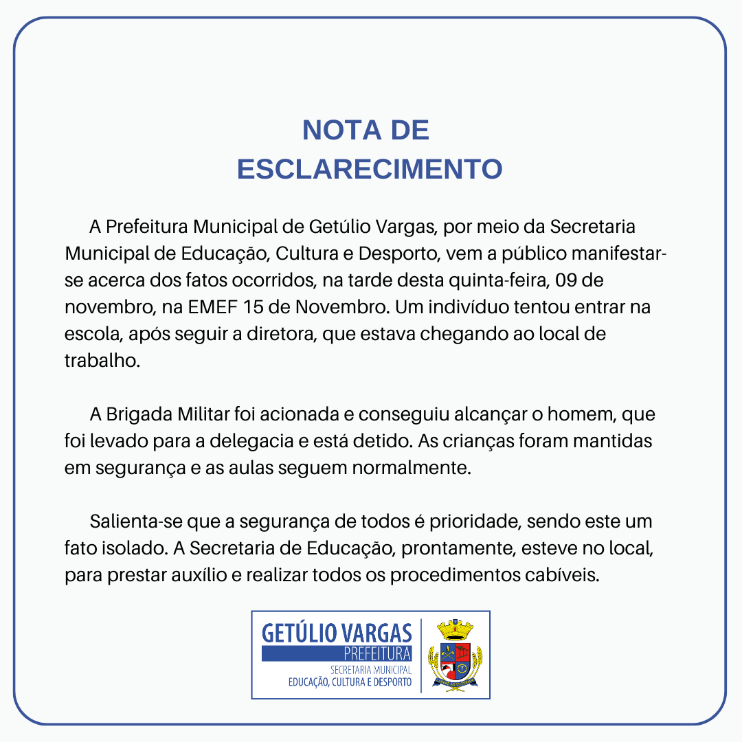 Nota oficial