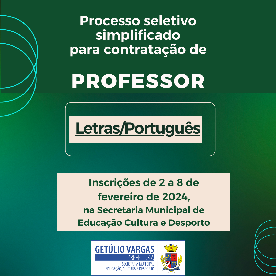 Processo seletivo Educação Física