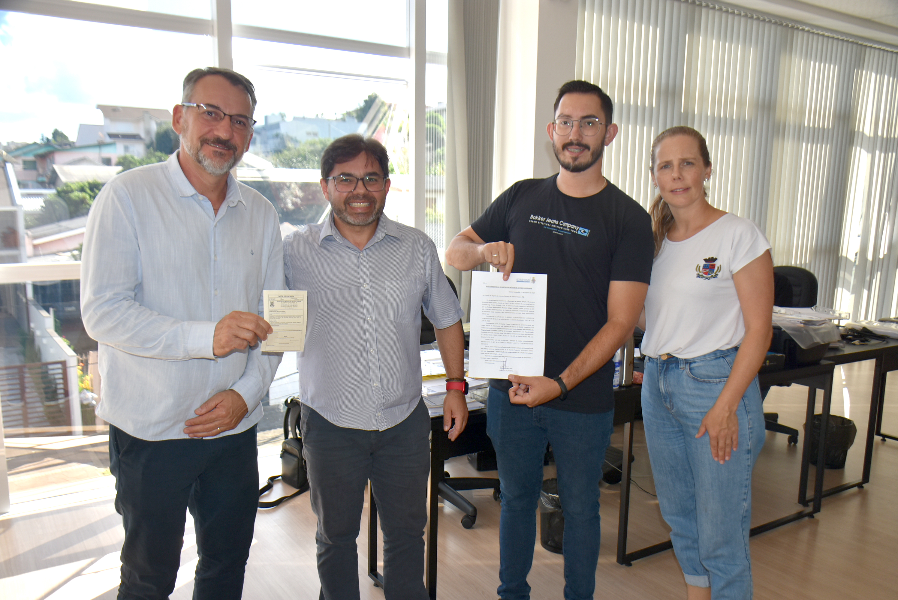 Entrega da documentação no Cartório