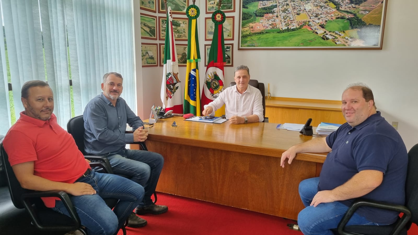 Visita do prefeito de Getúlio Vargas a Ipiranga do Sul