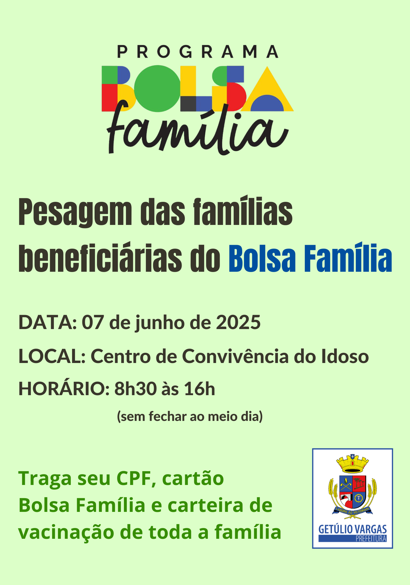 Pesagem Bolsa Família (21 x 30 cm)