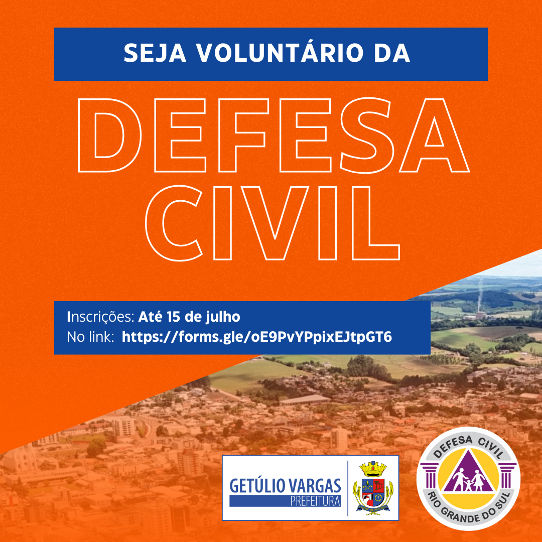 Defesa Civil - voluntários