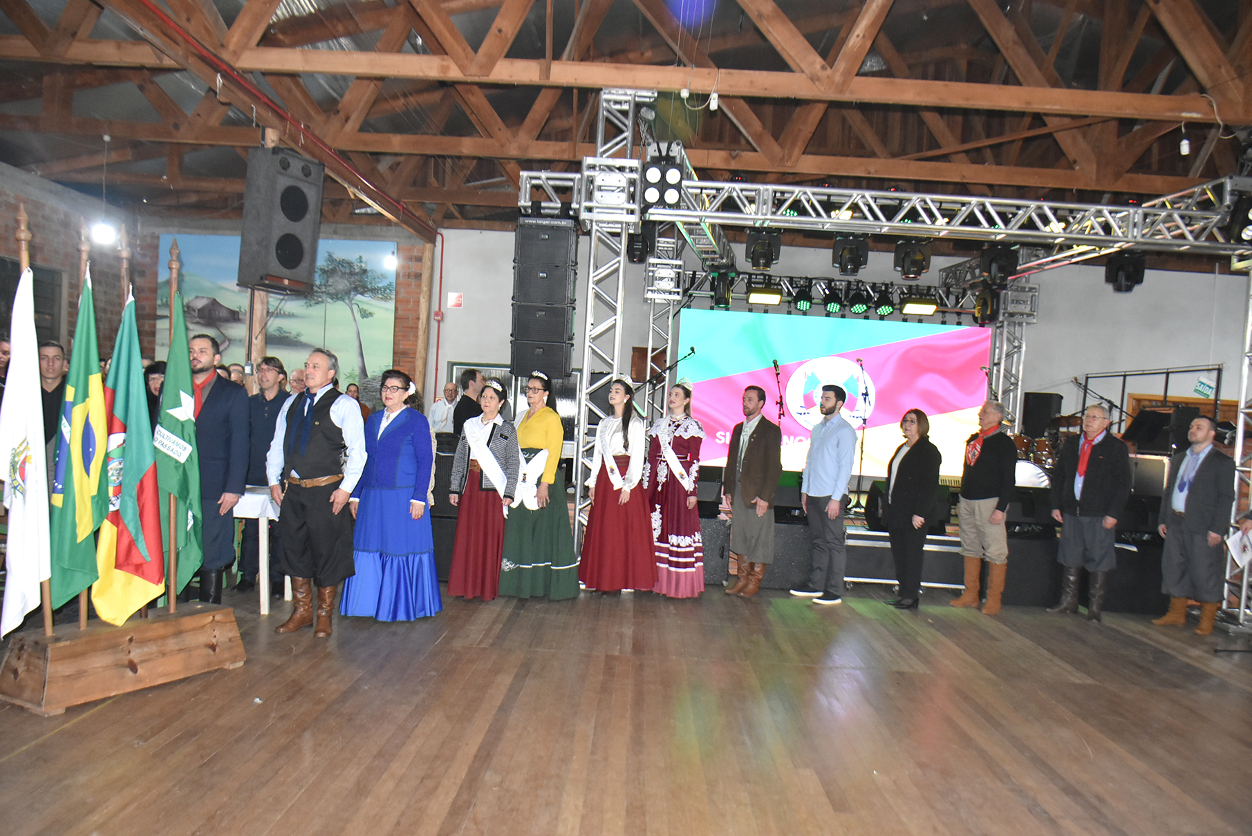 Momento do hino riograndense