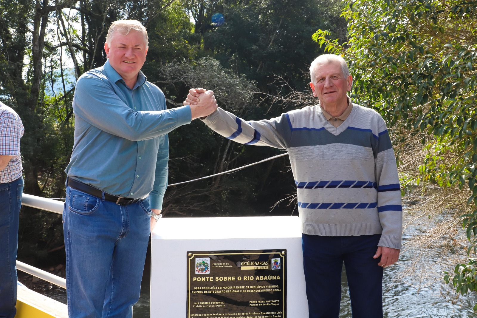 Prefeito de Floriano Peixoto, Jair Ostrowski, e prefeito de Getúlio Vargas, Pedro Paulo Prezzotto