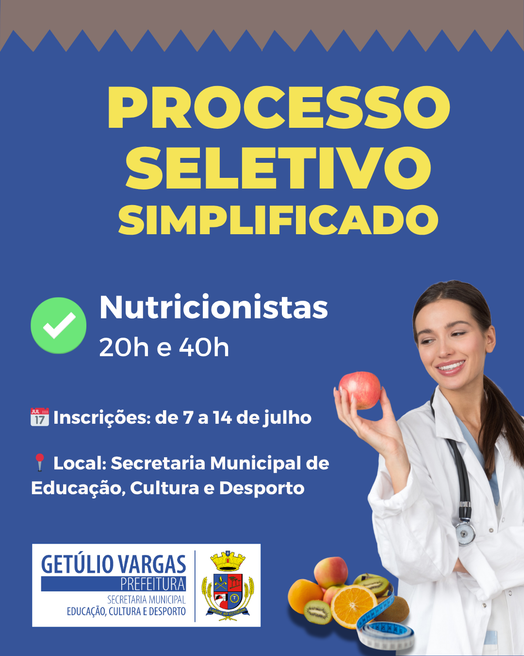 Processo Seletivo Simplificado Nutricionista