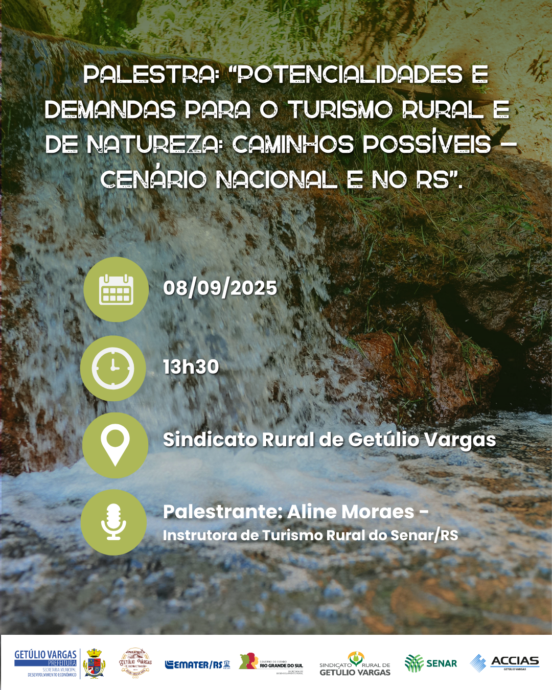 Convite palestra turismo rural