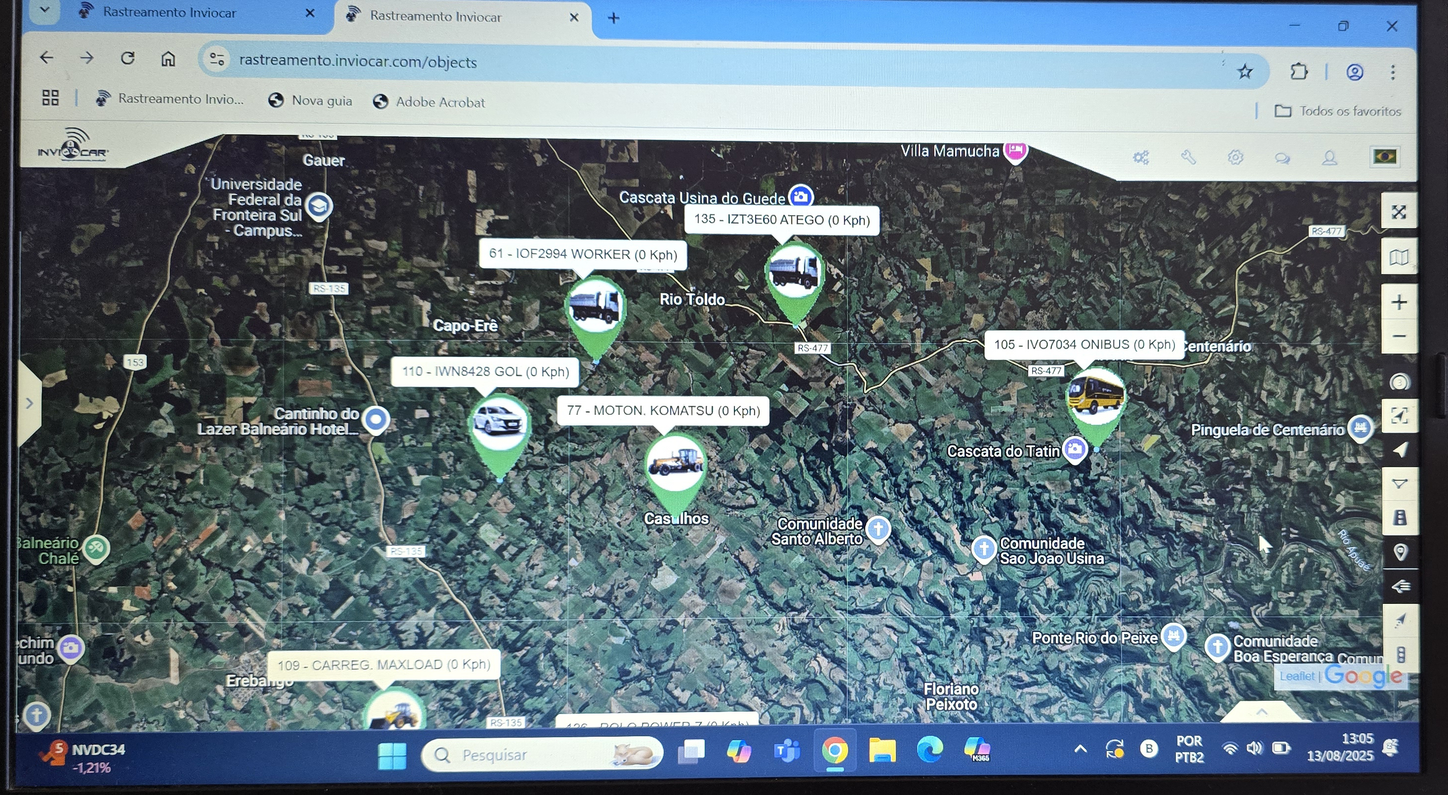 Rastreamento da frota