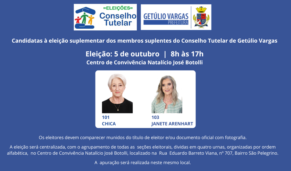 Candidatas aà Eleição Suplmentar